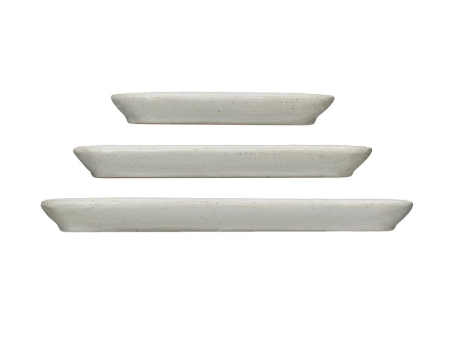 Stoneware Trays, Set of 3