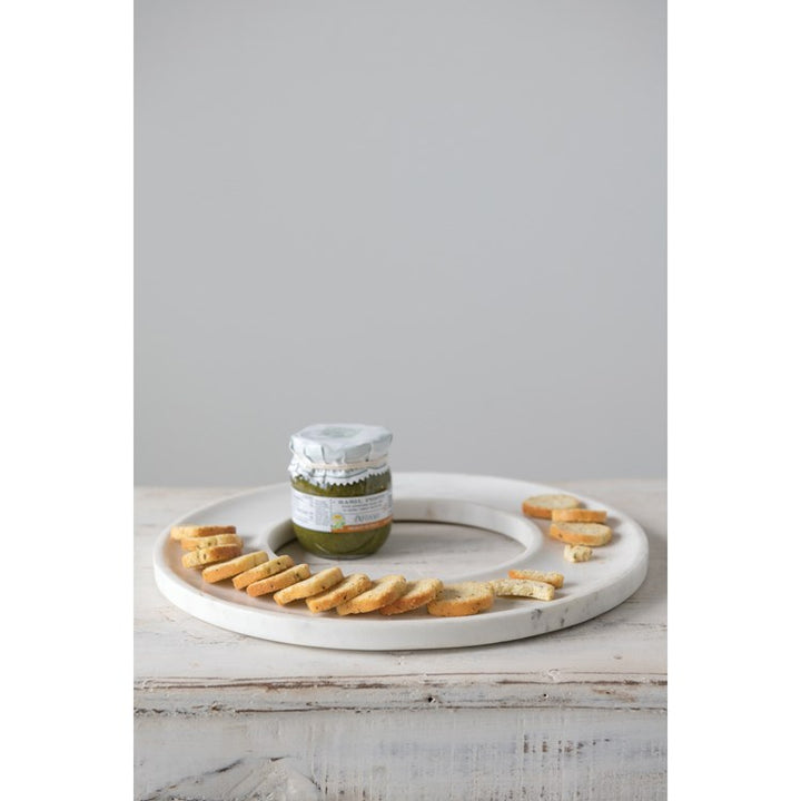 Marble Circle Cracker/Cheese Tray