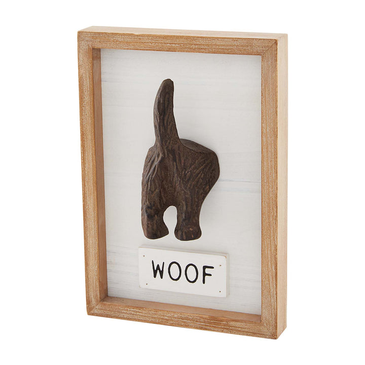 wood shadow box dog hook