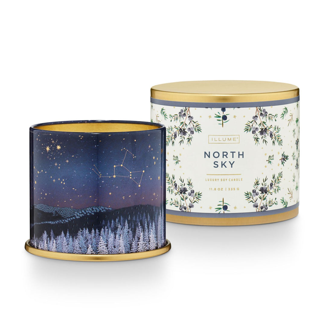 north sky illume vanity tin candle